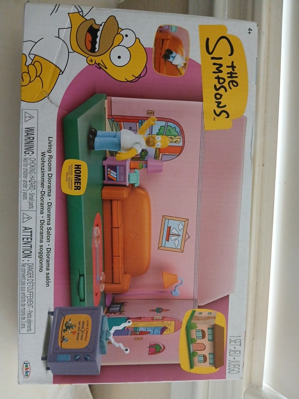 The Simpsons Homer Living Room Playset - Pink/Yellow